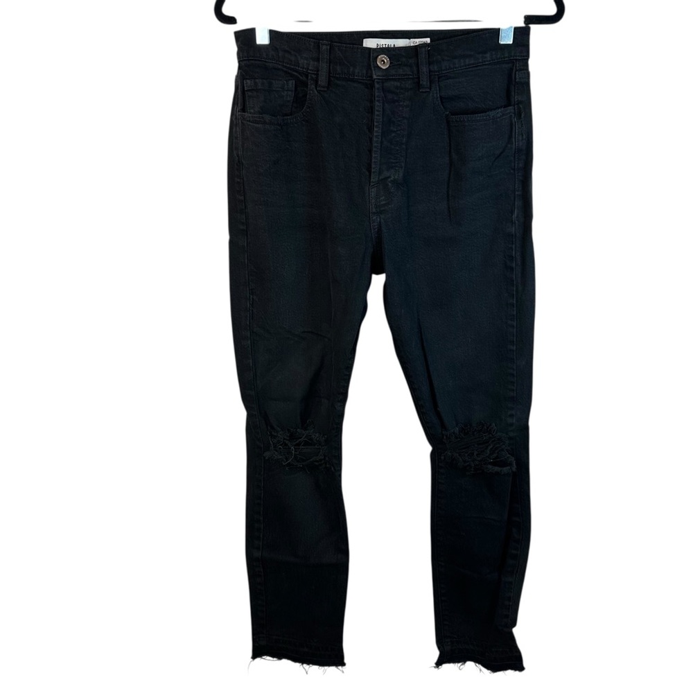 Pistola Black Distressed Jeans Size 8 Frayed Hem Denimcore Streetcore Casualcore
